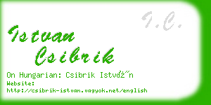 istvan csibrik business card